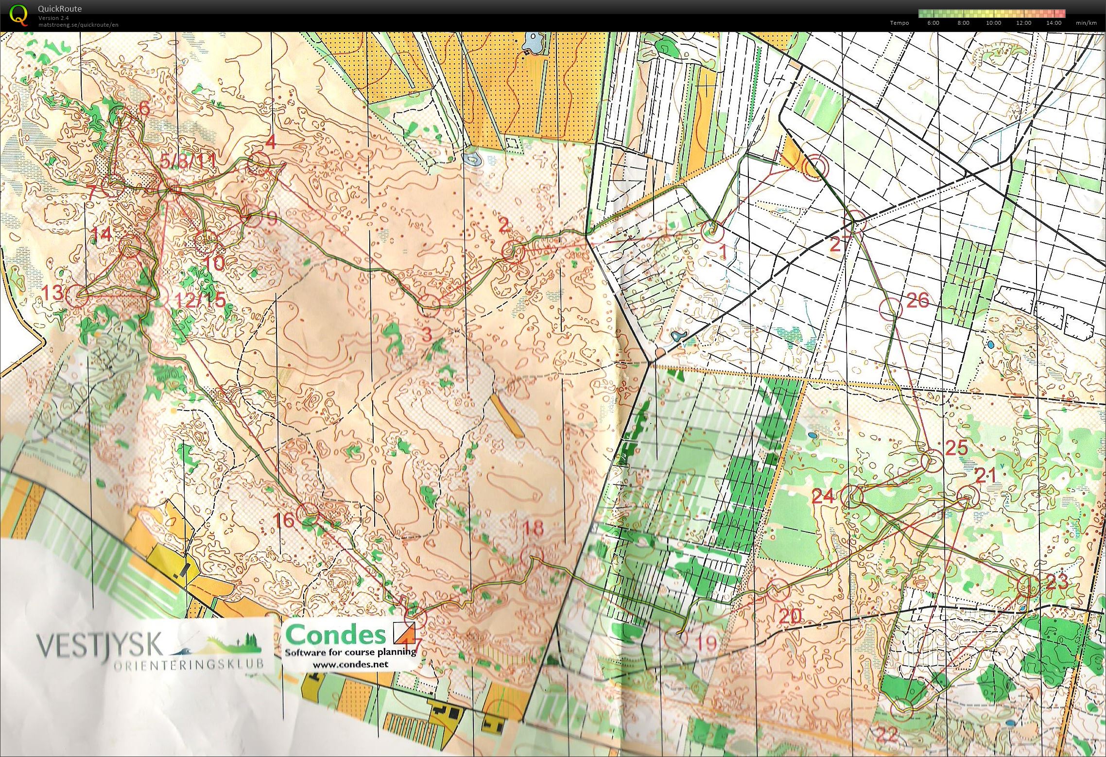 Stråsø Vest - Bane 1 - 9,2 km. (09-09-2014)