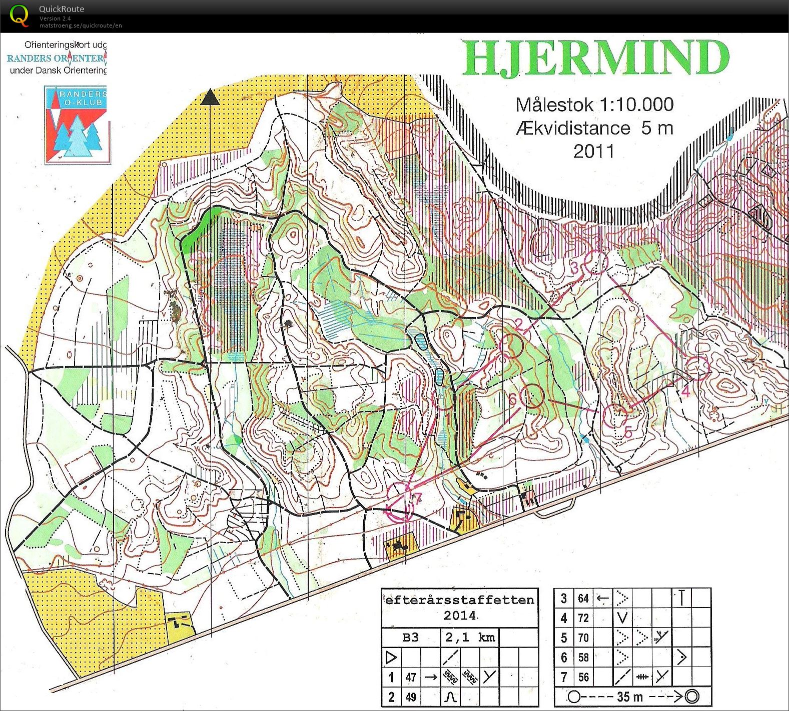 Efterårsstafet Hjermind B3 (25-10-2014)