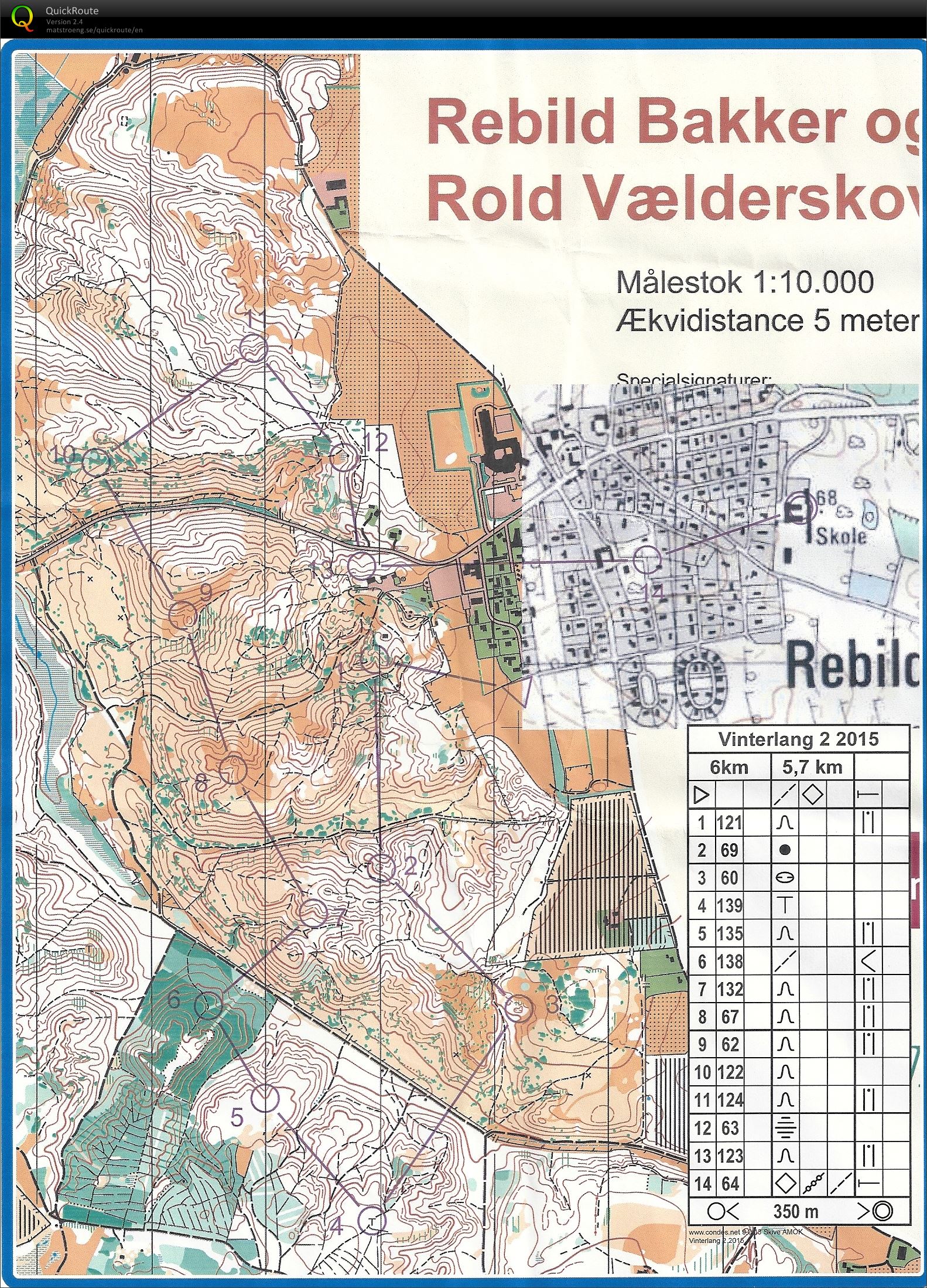 Rebild Bakker, Vinterlang, 6km (2015-01-25)