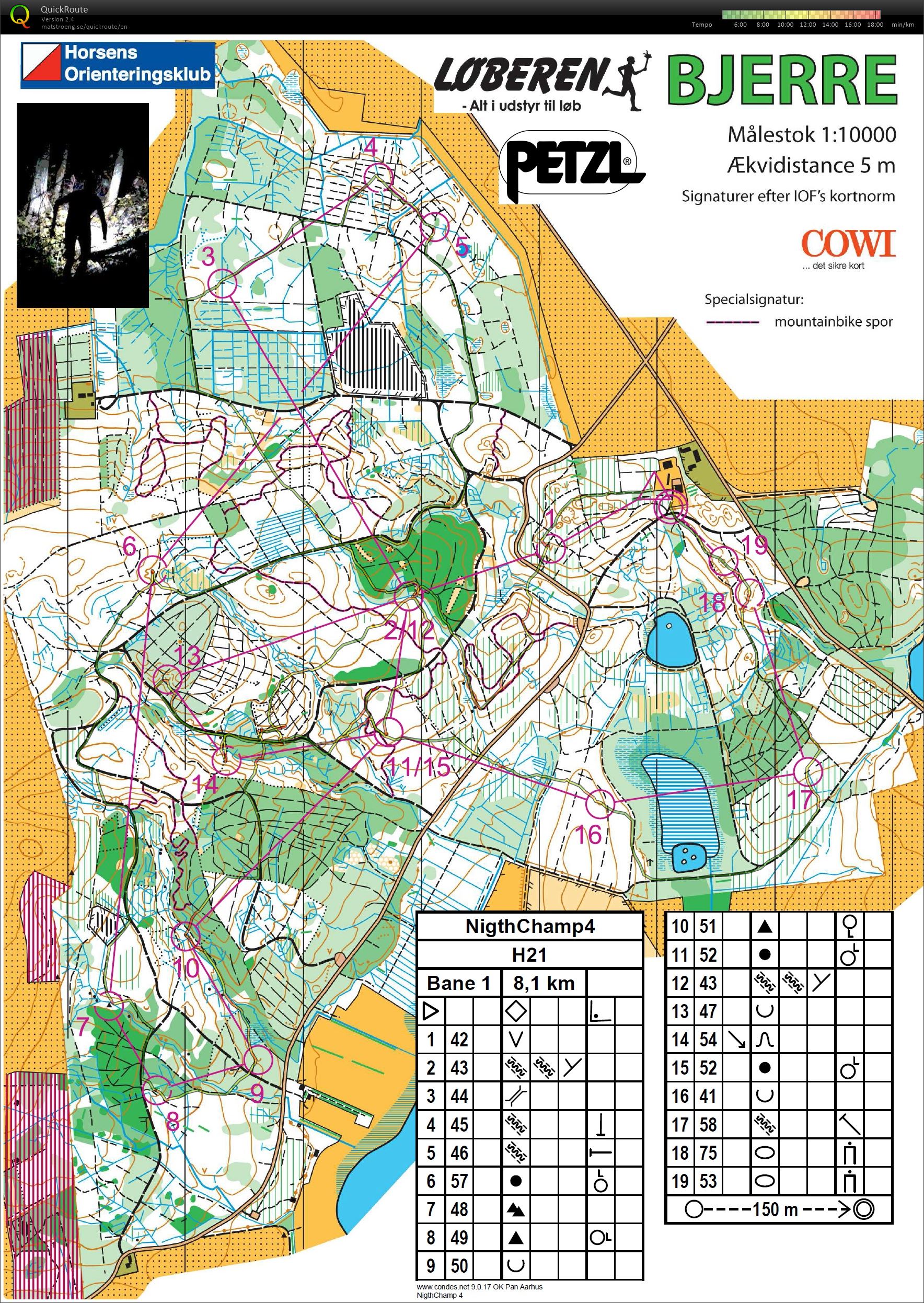 Natløb Bjerre - Bane 1 - 8,1 km (2015-02-06)