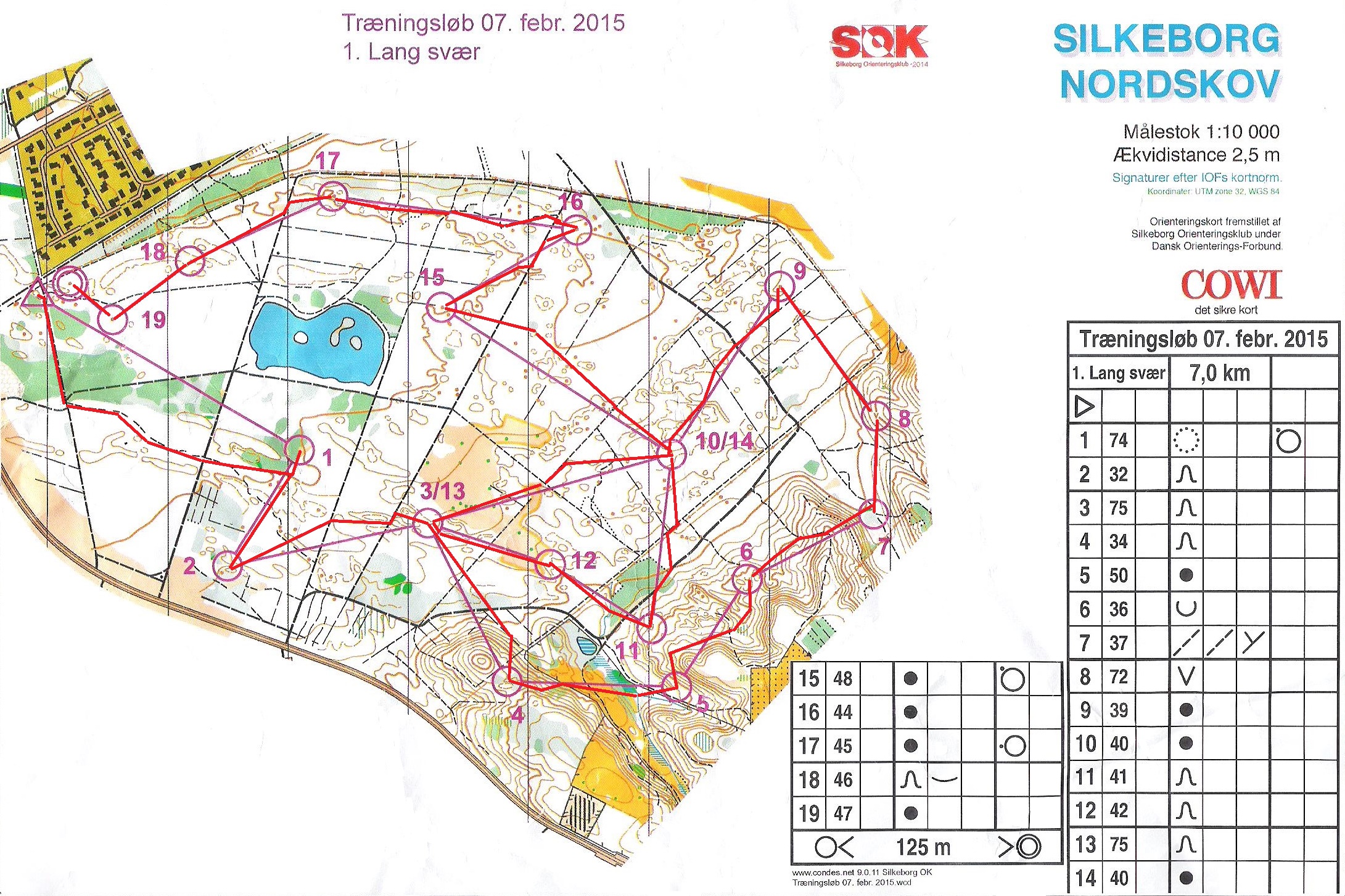 Hårup Sande - Bane 1 - 7,0 km (07/02/2015)