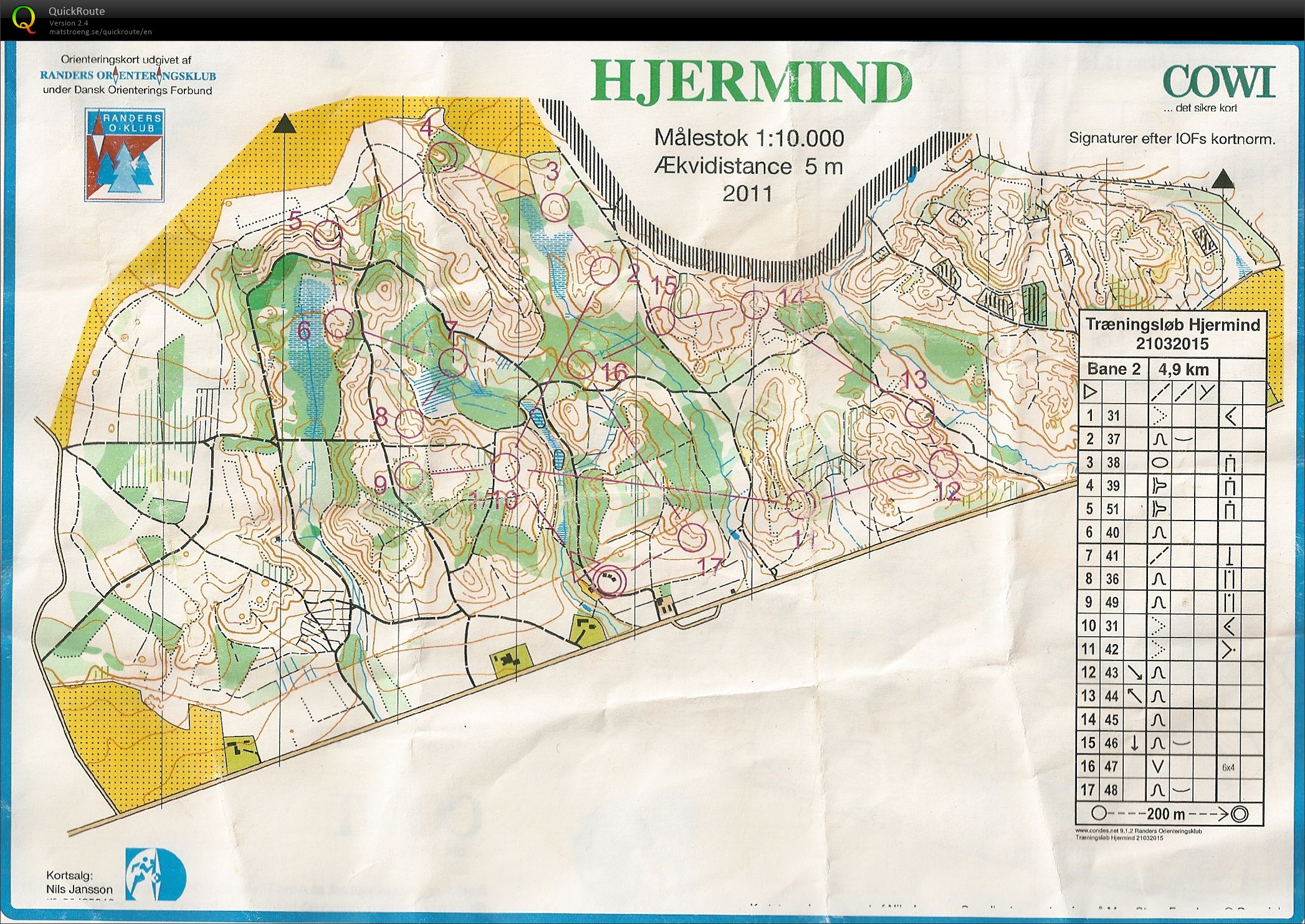 Bane 2, Hjermind, træningsløb (2015-03-21)