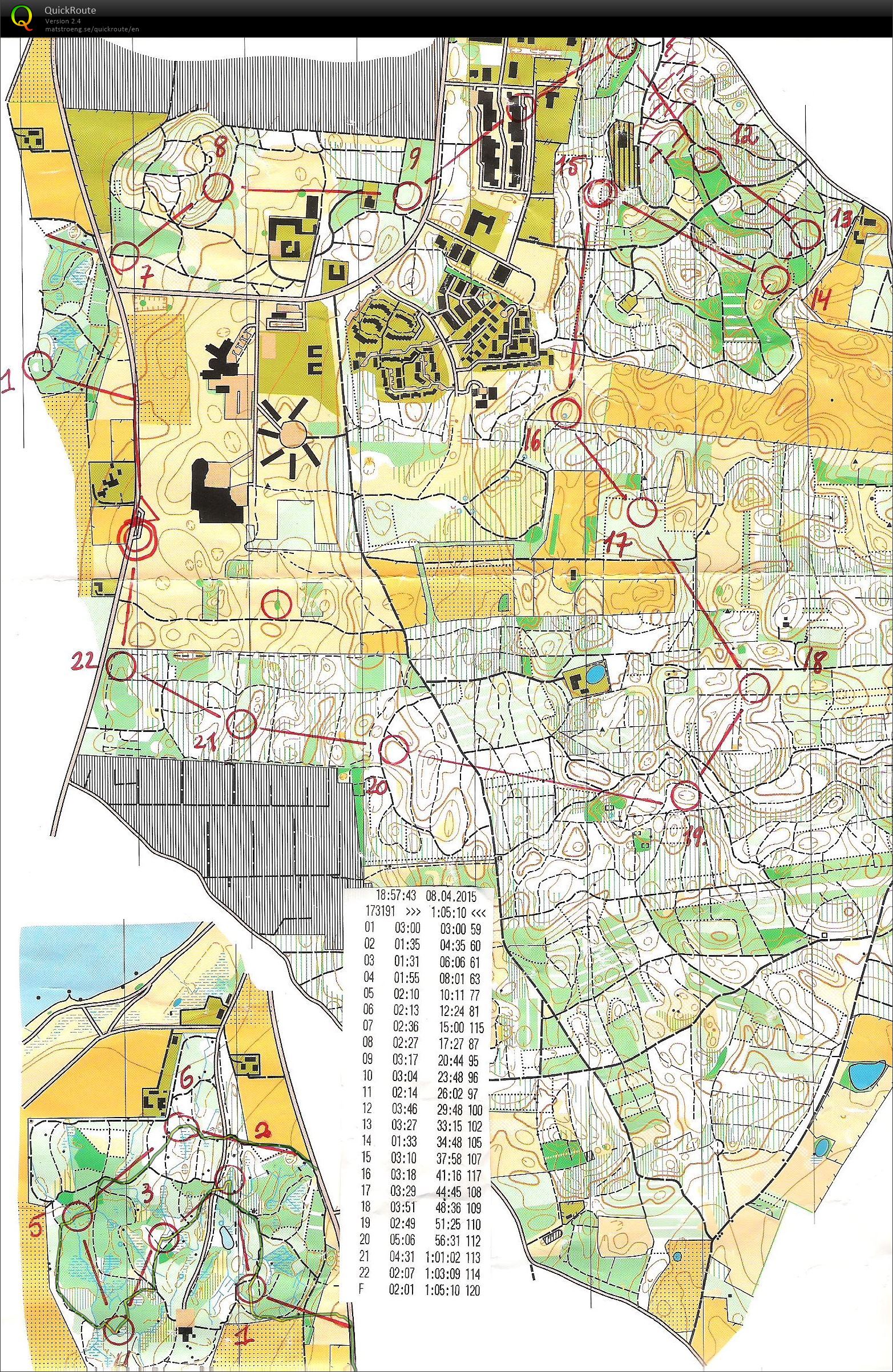 Ebeltoft Plantage - Bane 1 - 7,6 km (08-04-2015)