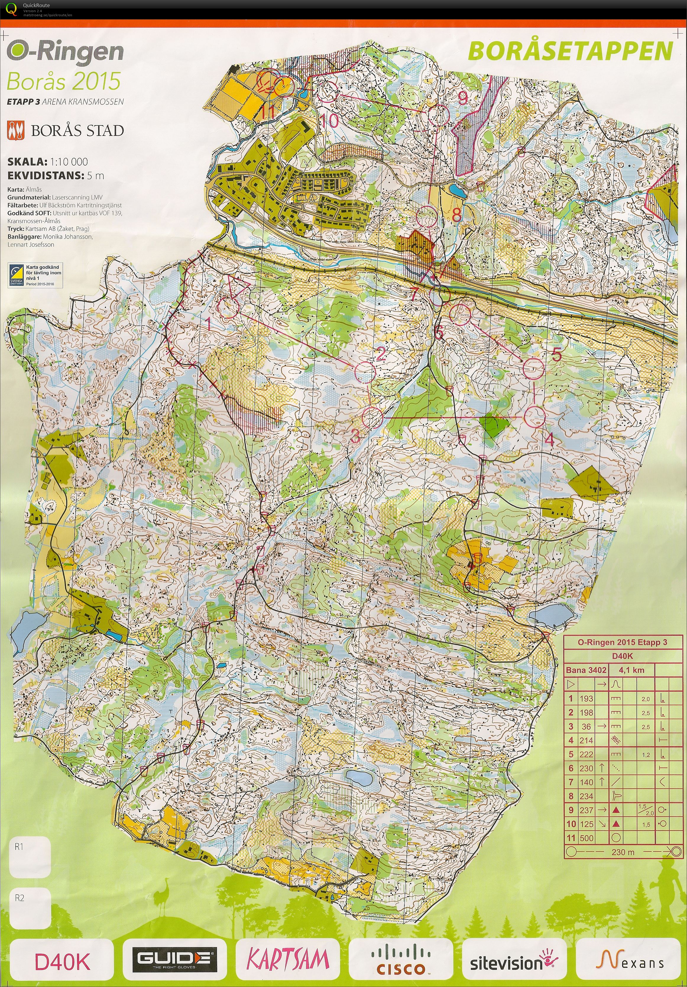 O-ringen Dame40 Kort 3 etappe (22-07-2015)