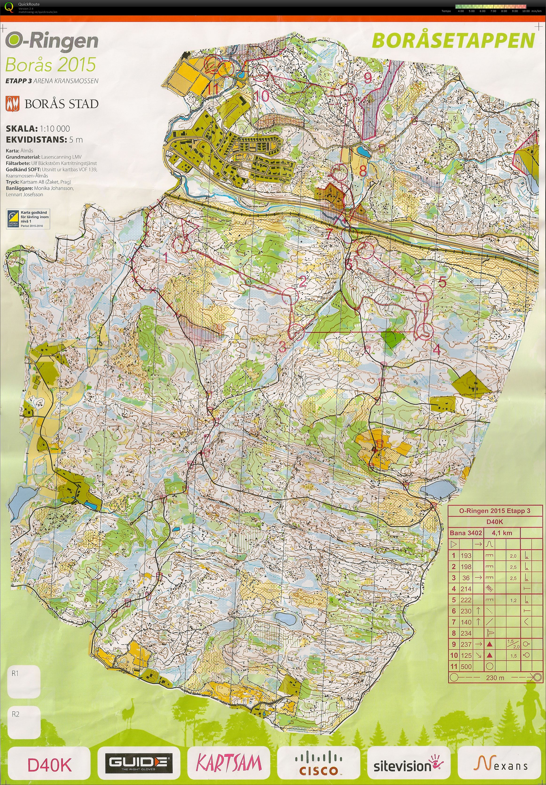 O-ringen Dame40 Kort 3 etappe (22-07-2015)