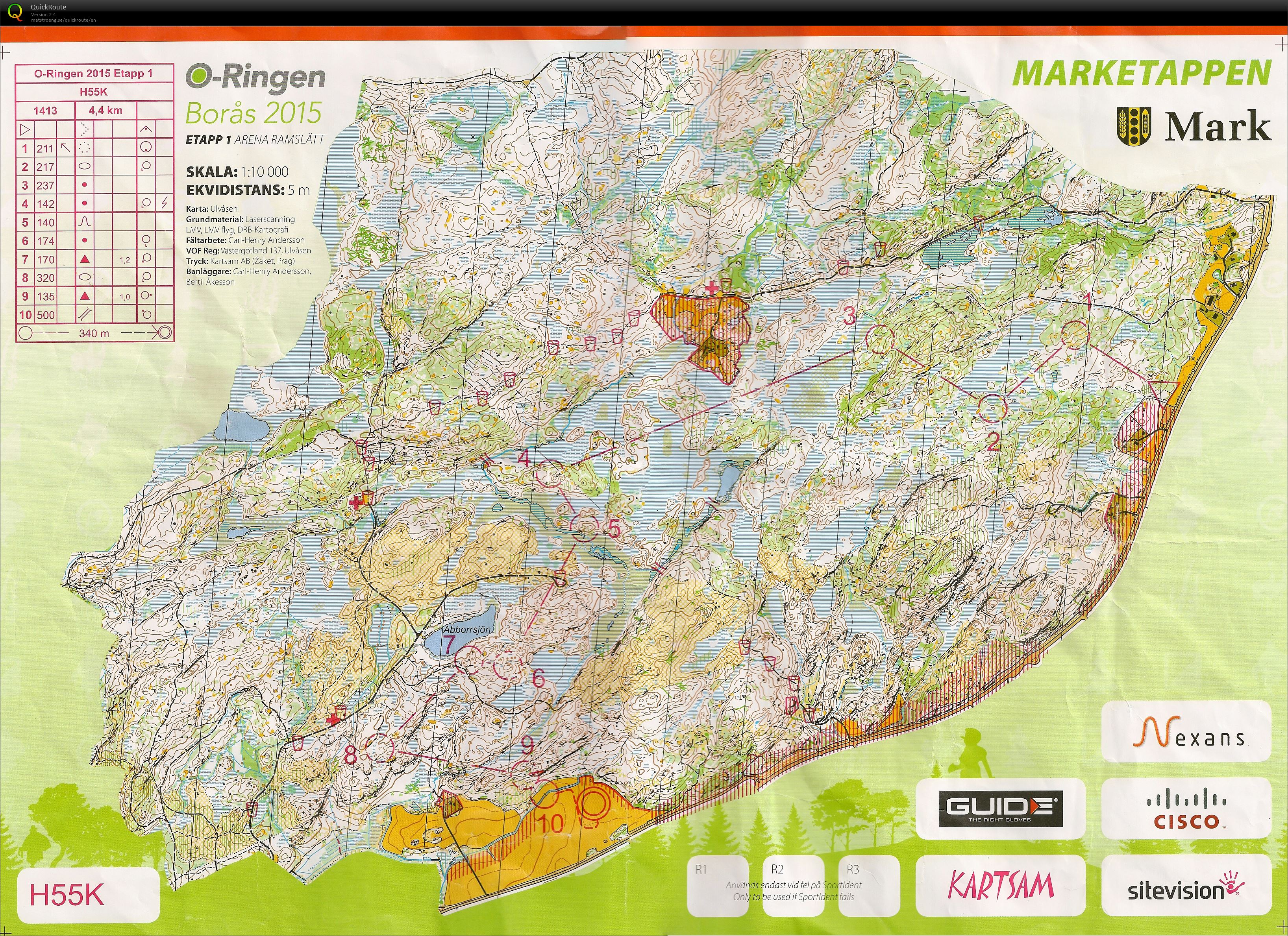 O-ringen Herrer50 Kort 1 etappe (19.07.2015)