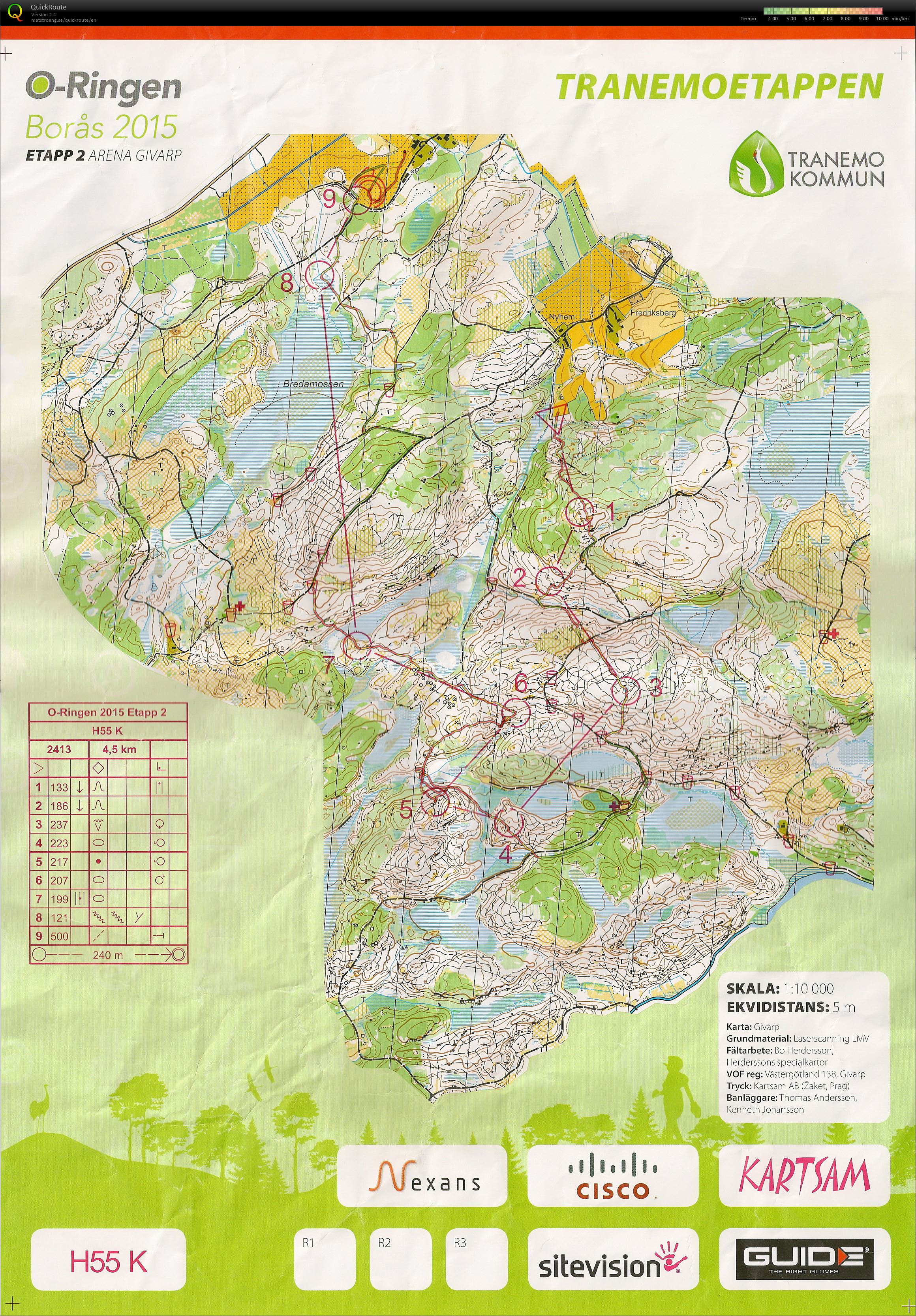 O-ringen Herrer55 Kort 2 etappe (20/07/2015)