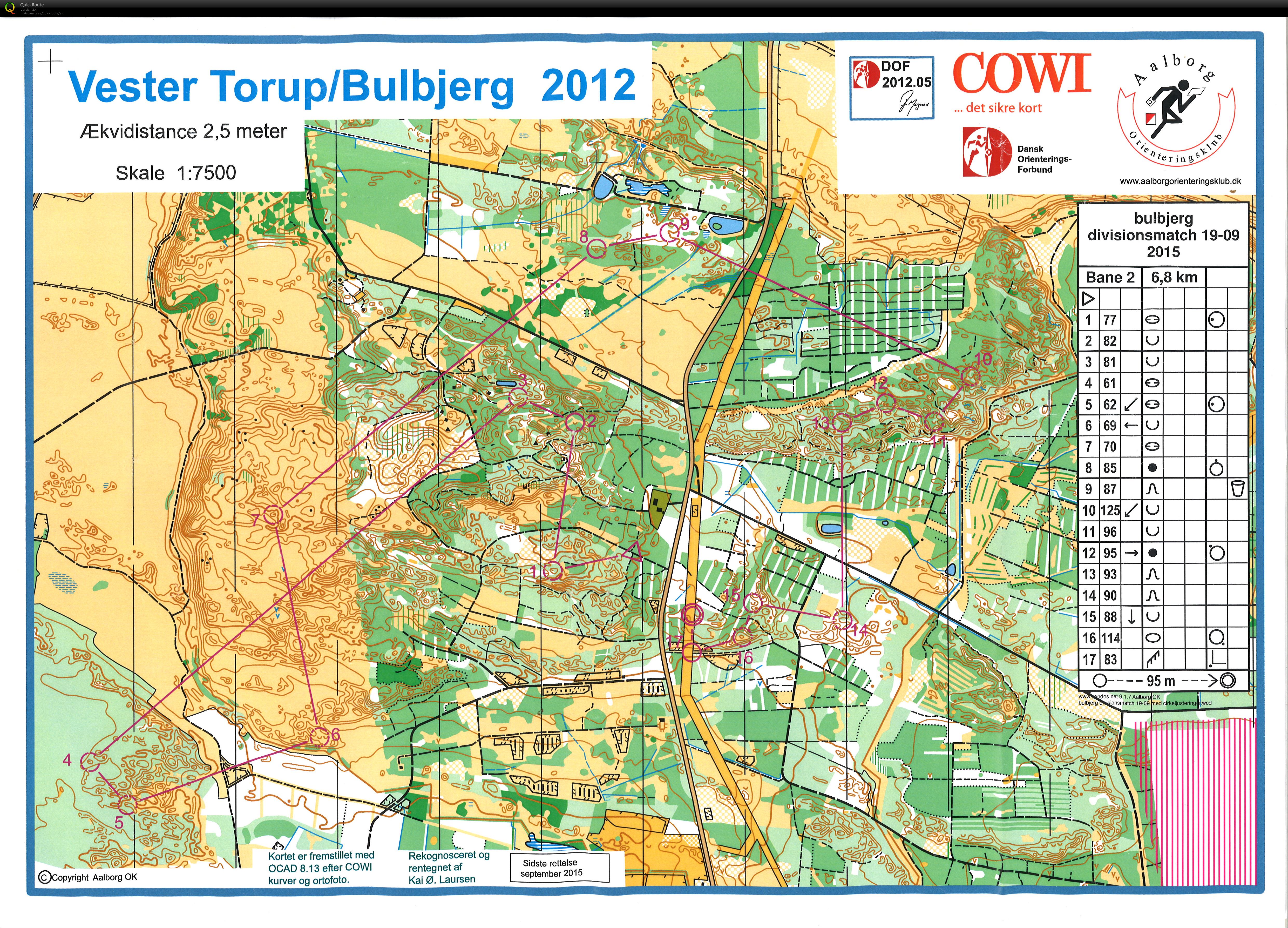 Vester Torup/Bulbjerg, Bane 2/D1 (19-09-2015)