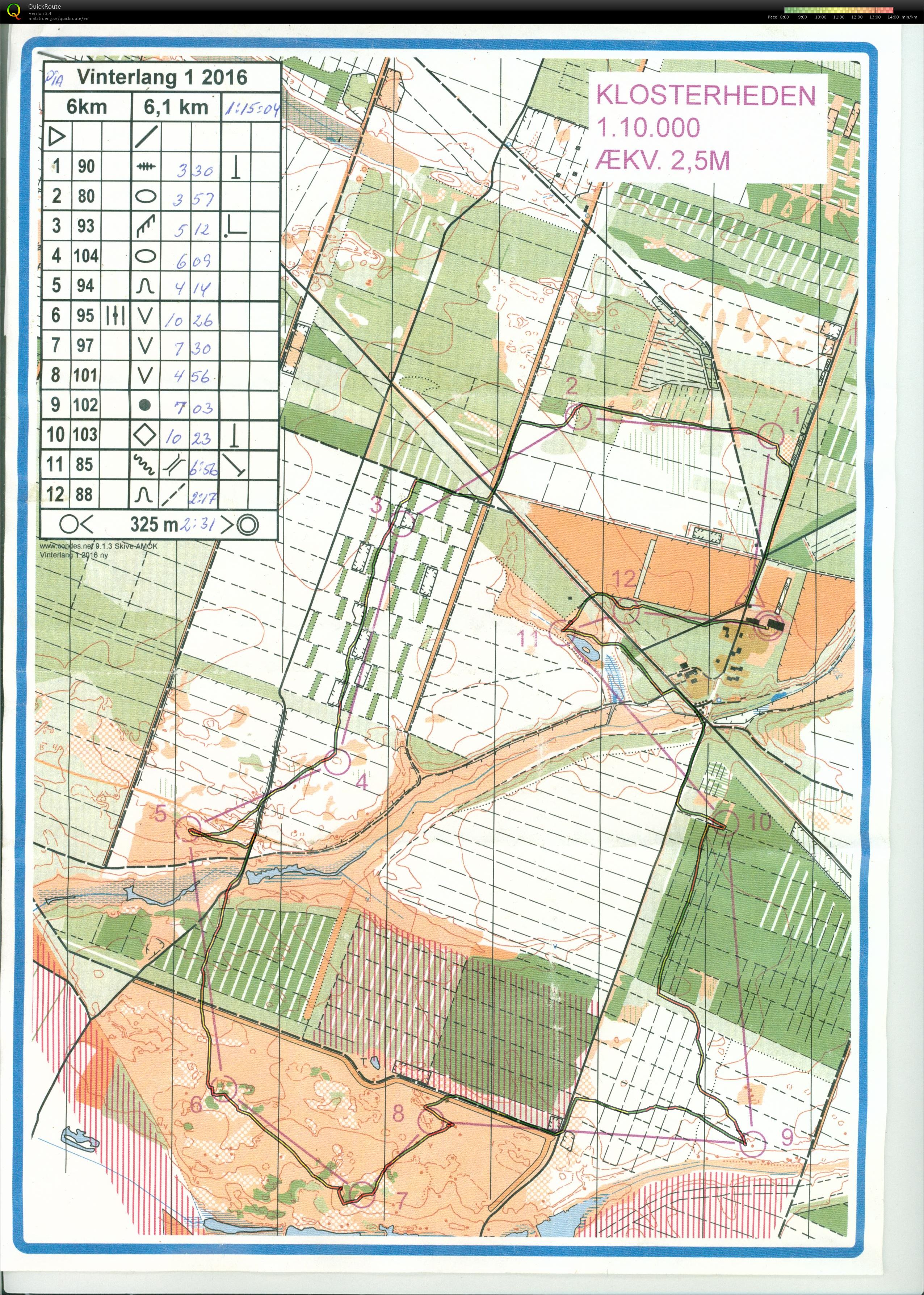 Klosterheden, Bane 6 km, Pia Gade, 100116 (10/01/2016)