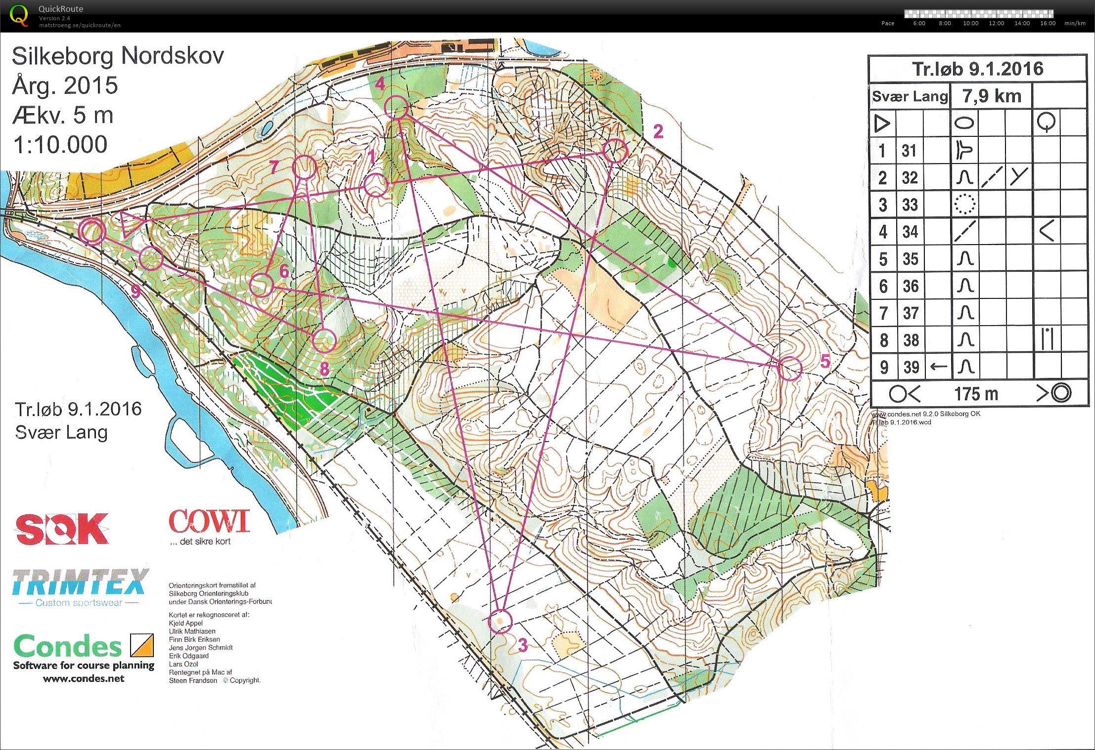 Silkeborg Nordskov - Bane 1 - 7,9 km. (2016-01-09)