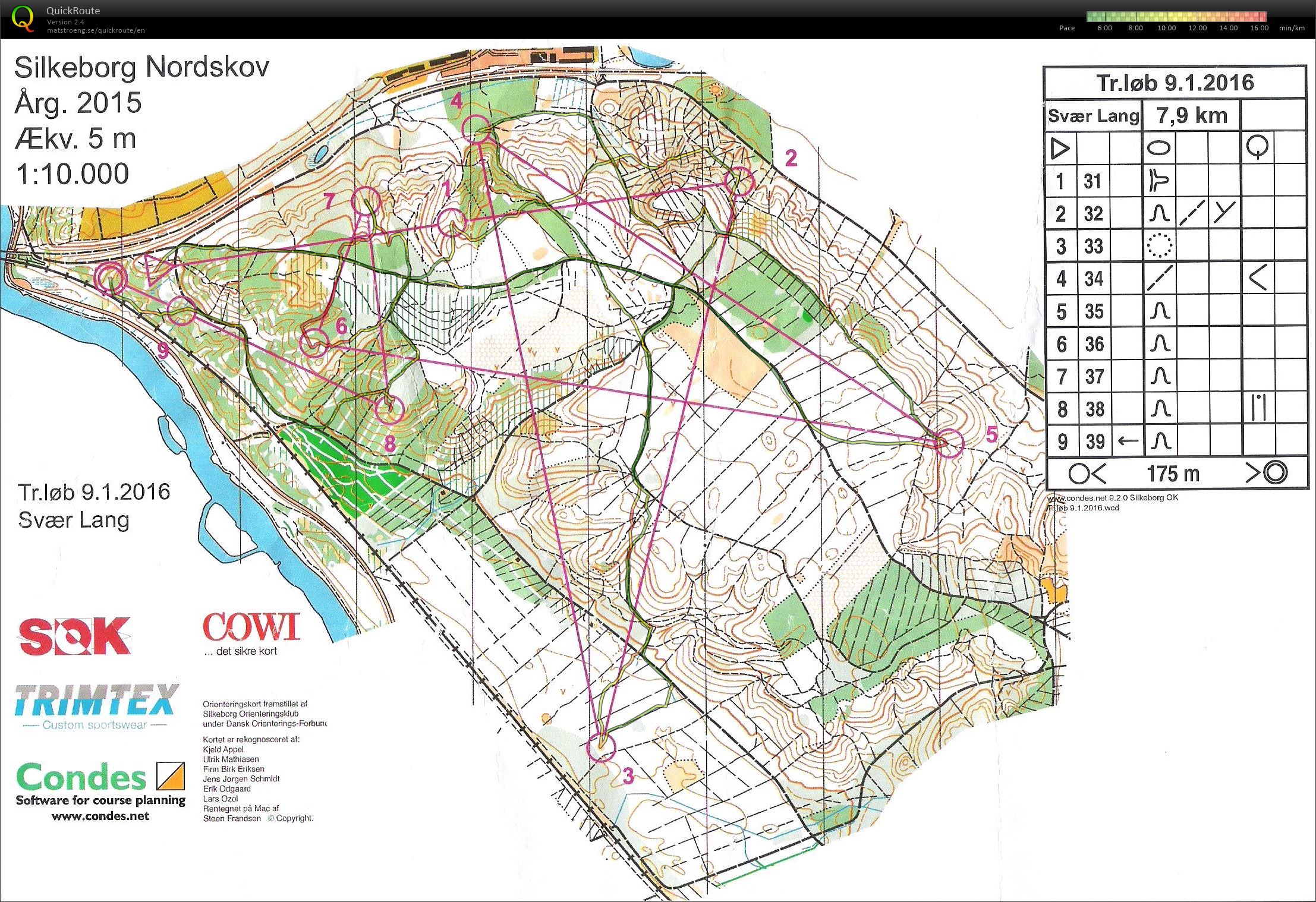 Silkeborg Nordskov - Bane 1 - 7,9 km. (09-01-2016)