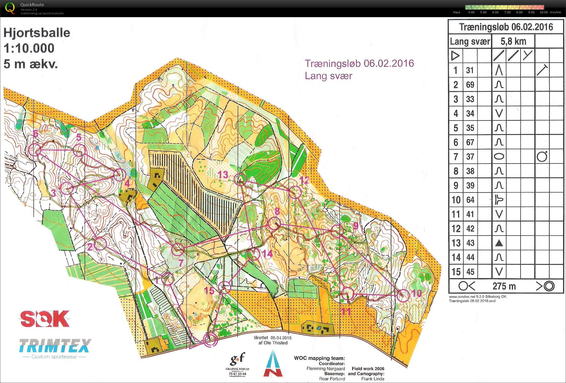 Hjortsballe - Bane 1 - 5,8 km (06/02/2016)