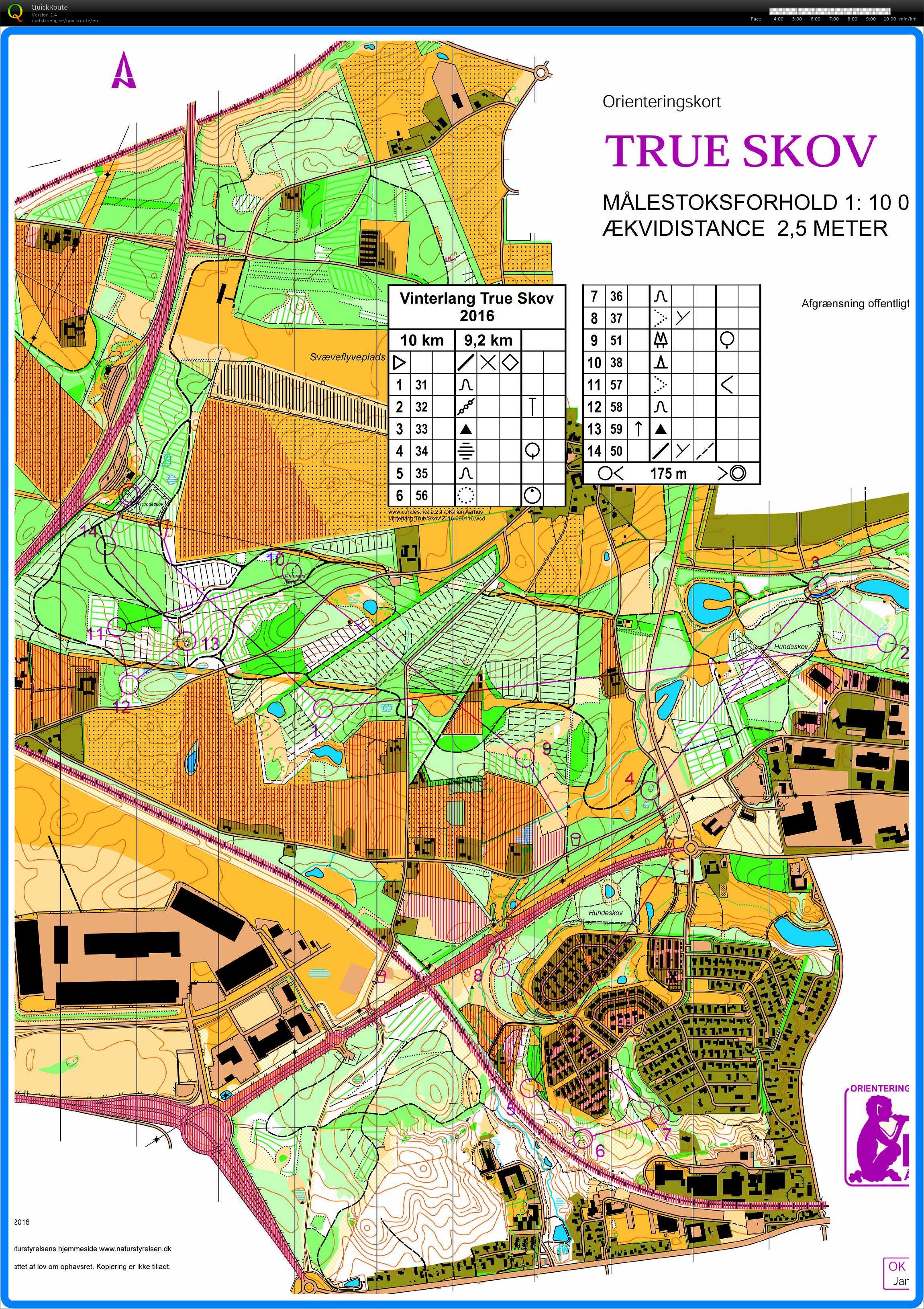 Vinterlang 10 k i True Skov (07.02.2016)