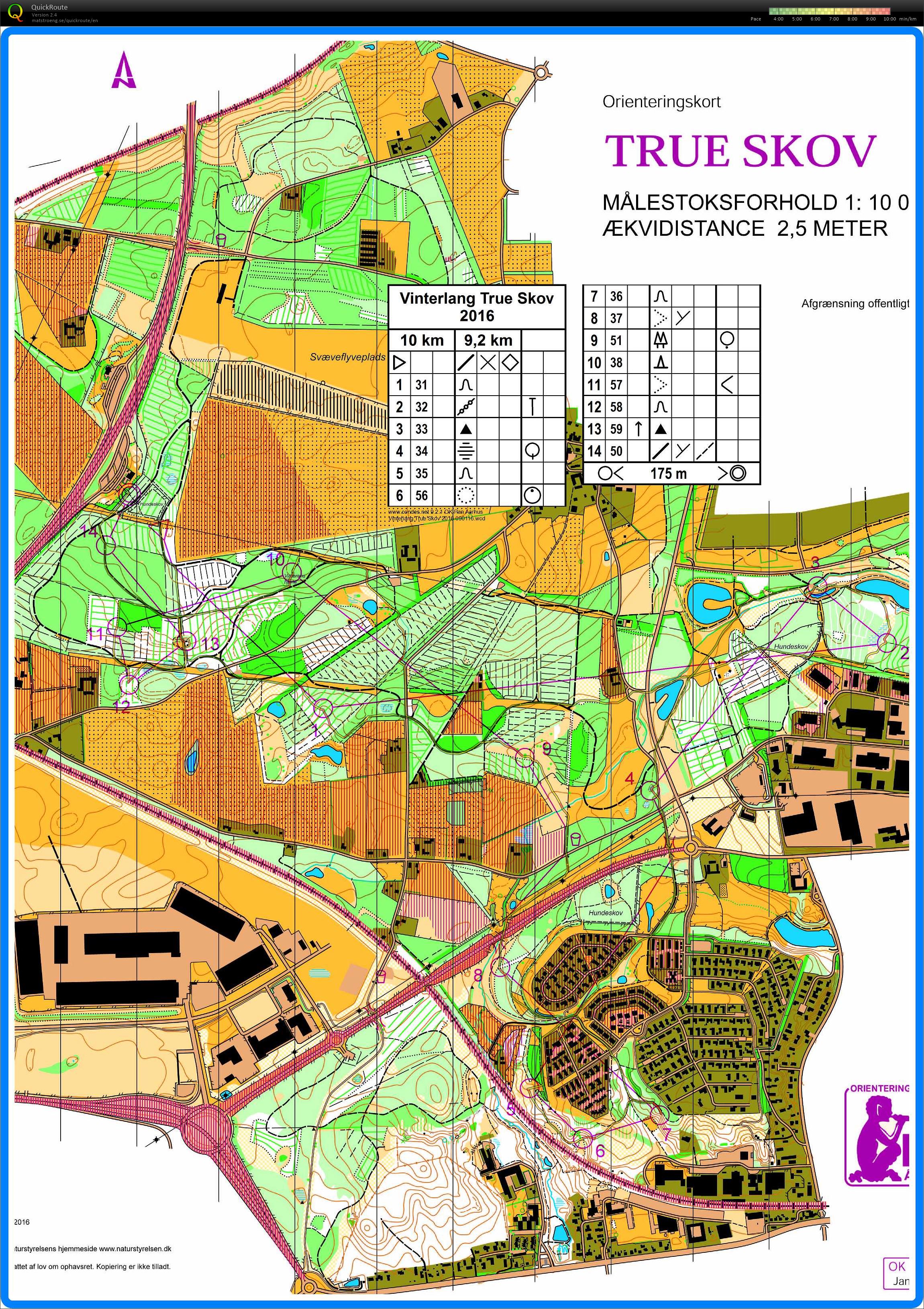 Vinterlang 10 k i True Skov (07/02/2016)