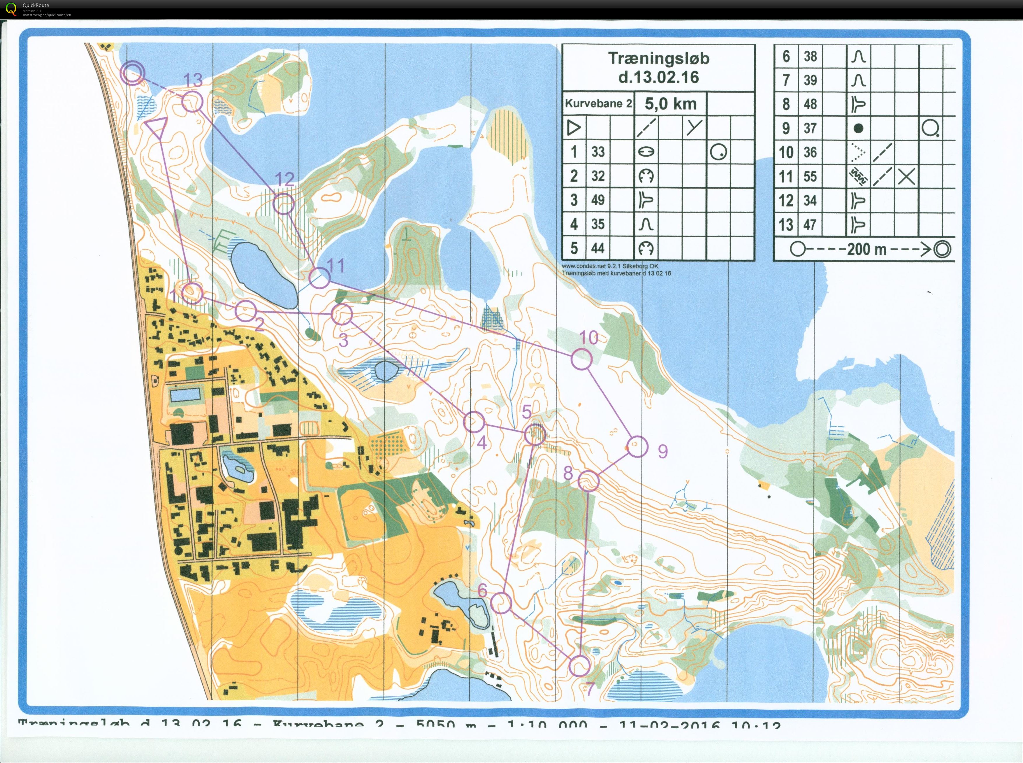 Silkeborg Østerskov, kurveløb, Bane 5 km, Pia Gade, 130216 (13/02/2016)