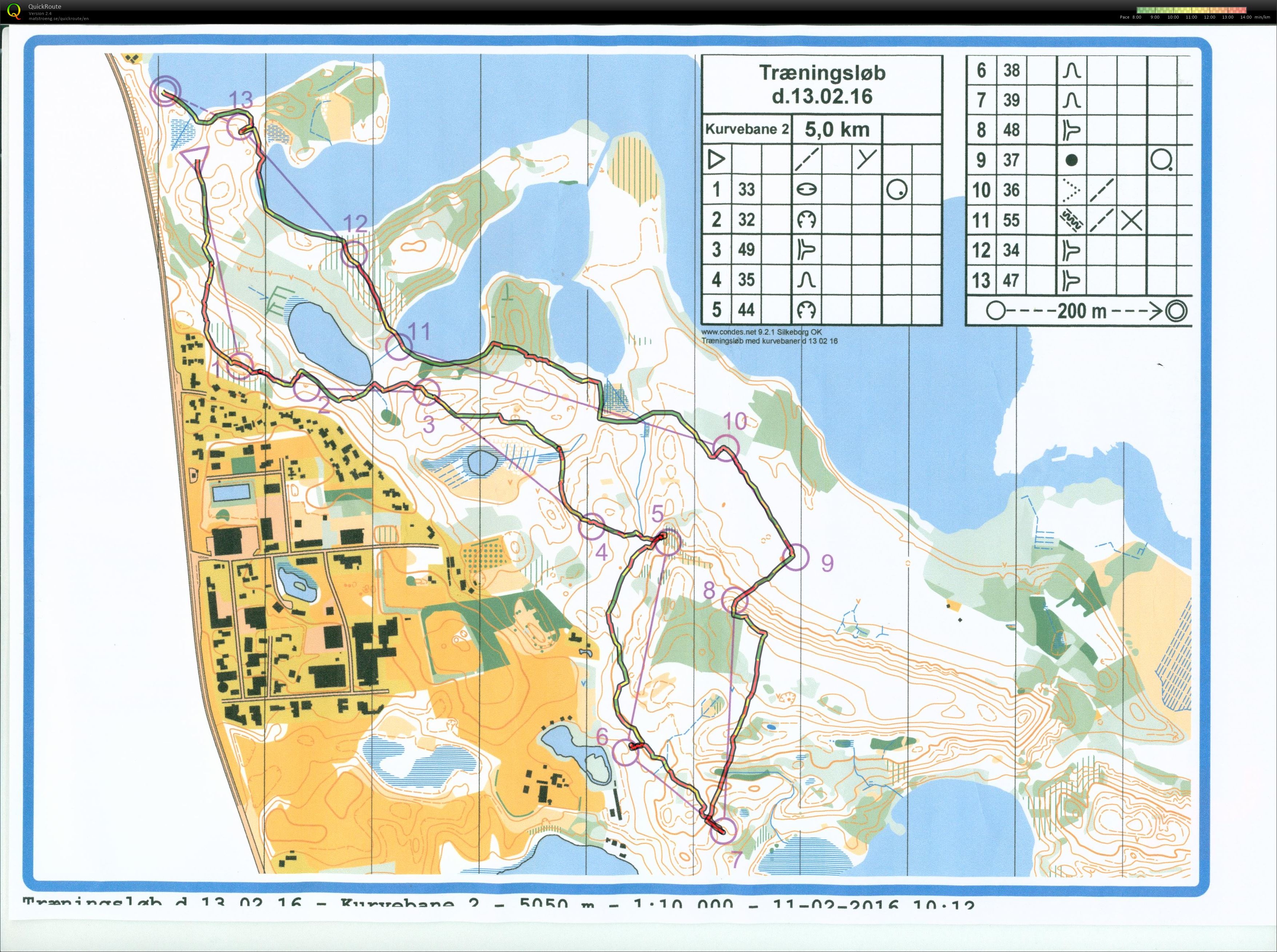 Silkeborg Østerskov, kurveløb, Bane 5 km, Pia Gade, 130216 (2016-02-13)